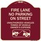 Signmission No Parking on Street Unauthorized Vehicles Towed at Vehicle Owners Expense, A-DES-BU-1818-23690 A-DES-BU-1818-23690 - alternate 1